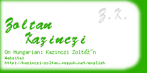 zoltan kazinczi business card